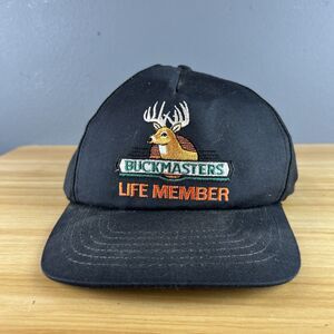 Vintage Buckmaster Life Member Black SnapBack Hat